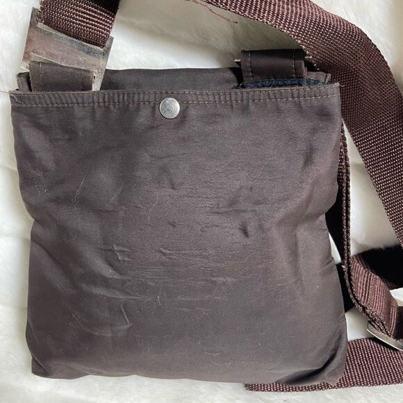 DKNY Brown Nylon small crossbody bag with silver tone accents and hardwares - Picture 10 of 12